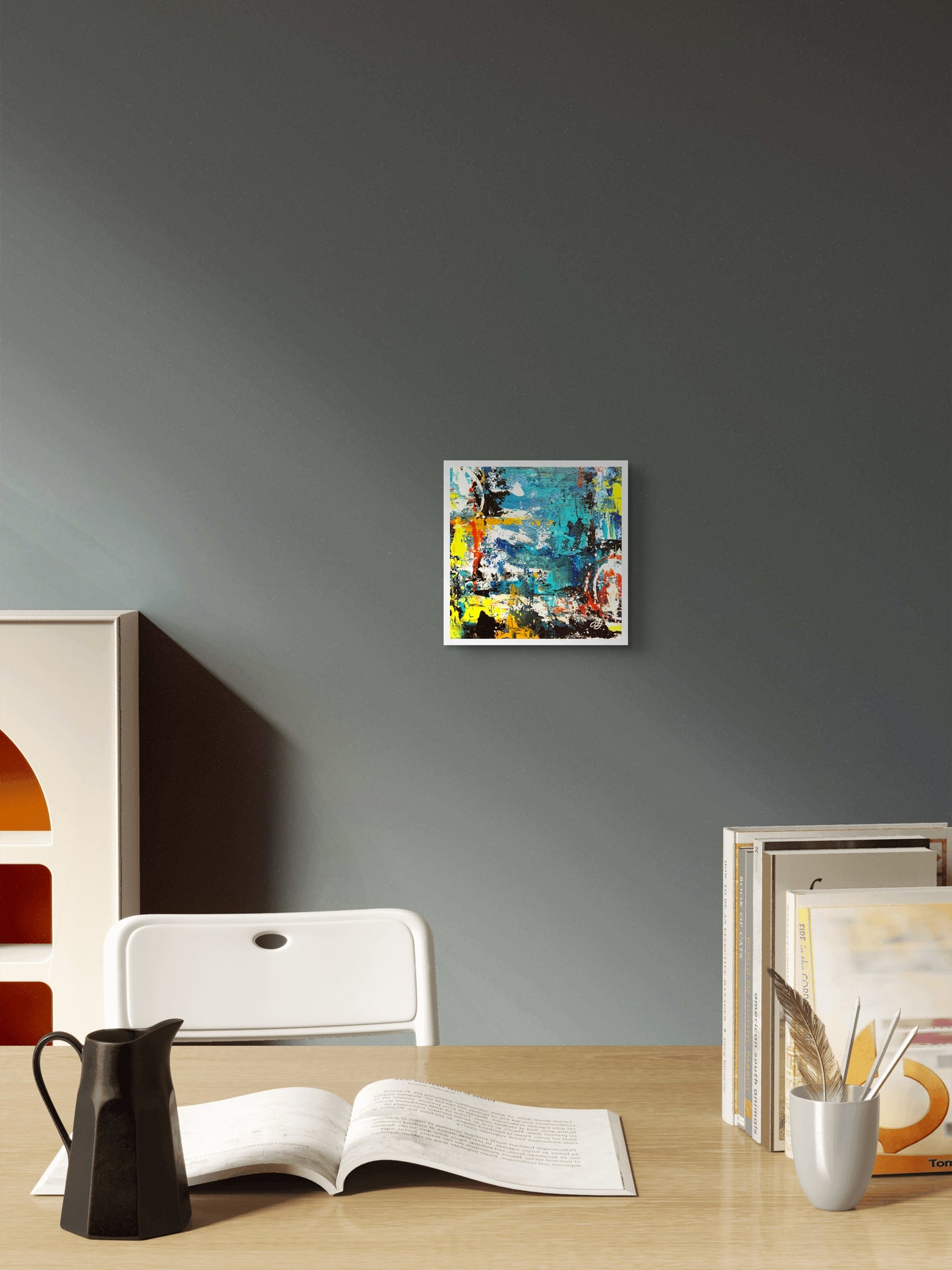 Aquatic Reverie 1.3 8x8x0.75 hollowed wood block 0ECF55BF-BDA8-44E1-A76C-D22A997FF5EA Gatlin Galleries Store