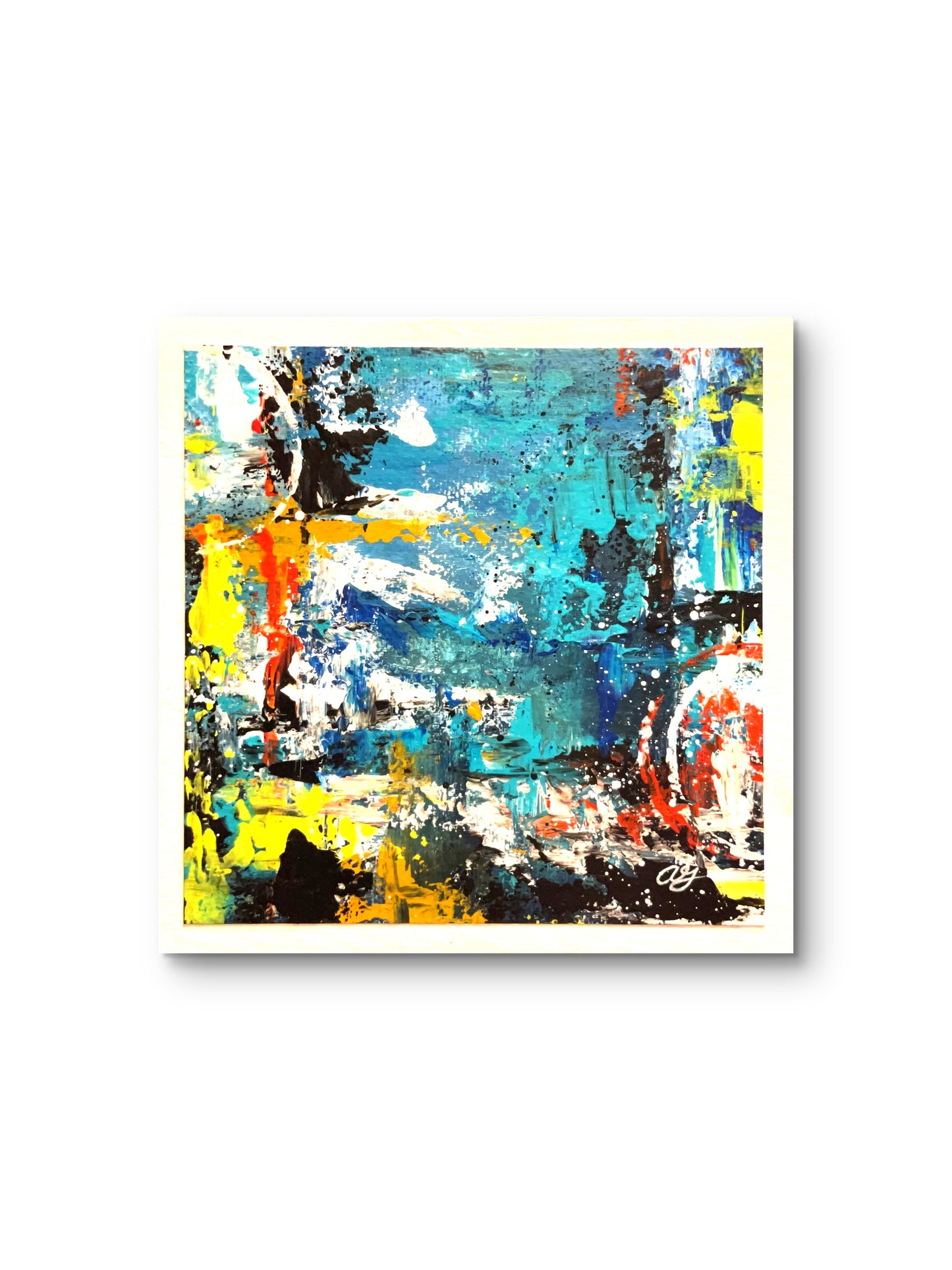Aquatic Reverie 1.3 8x8x0.75 hollowed wood block 45A2F760-8C21-4EA5-9170-DC5565C54F3C Gatlin Galleries Store