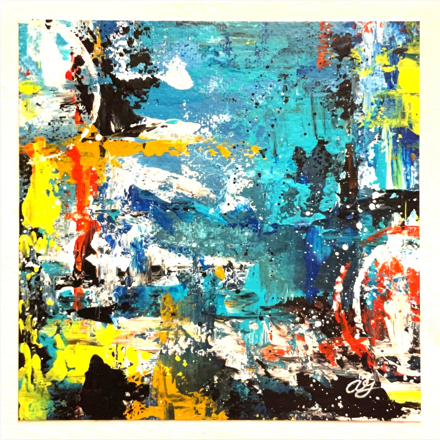 Aquatic Reverie 1.3 8x8x0.75 hollowed wood block D473C085-8B67-4C53-ABDA-E0FC4428C7E2 Gatlin Galleries Store
