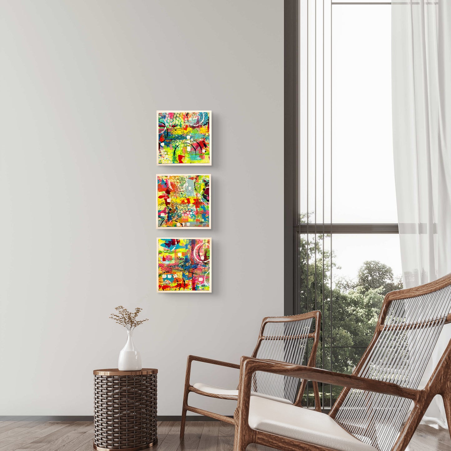 Fluorescent Rush Triptych 1.1