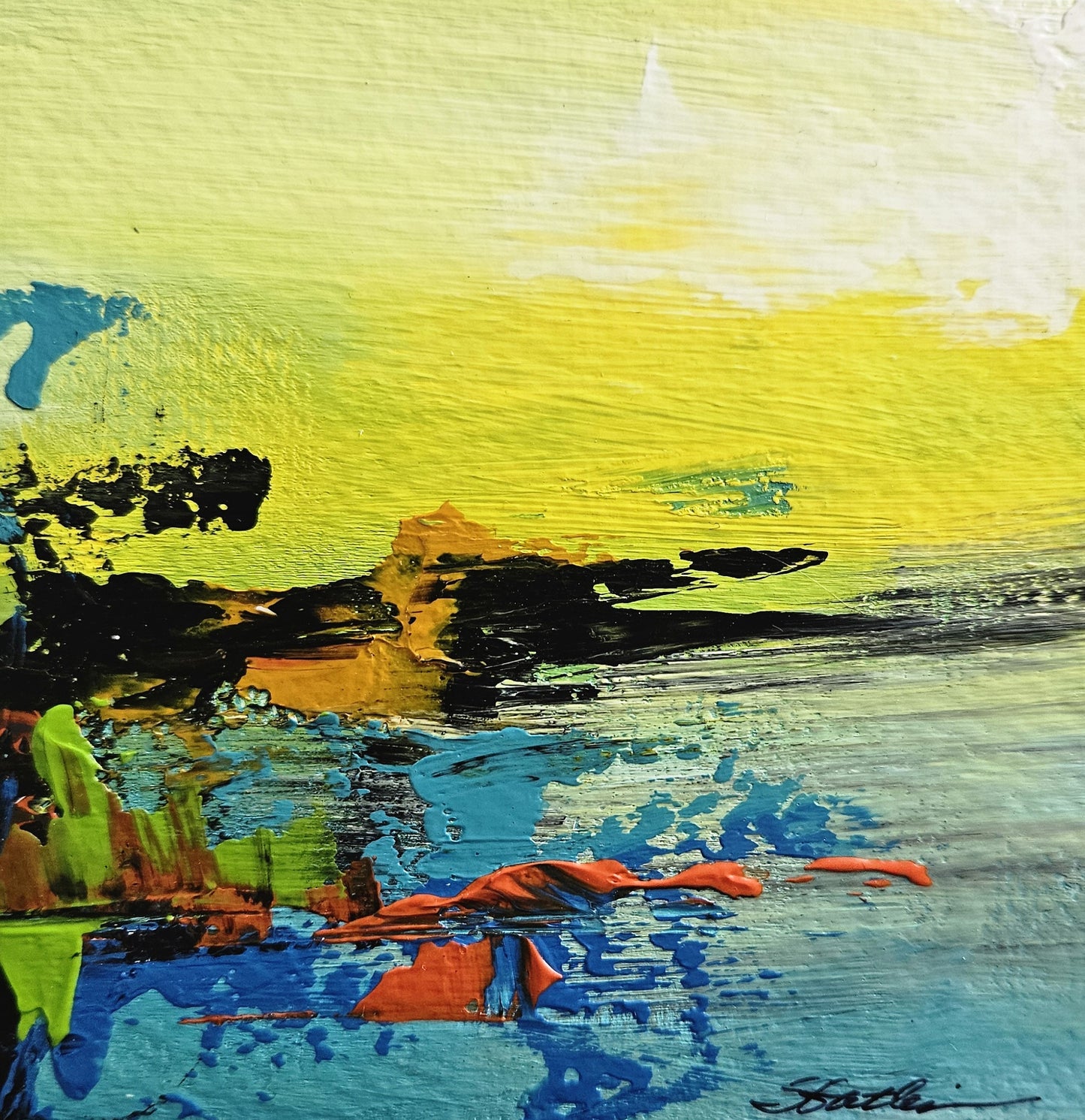 Abstract on Wood Block #7 Posters, Prints, & Visual Artwork Wood_Block_7_front Gatlin Galleries Store