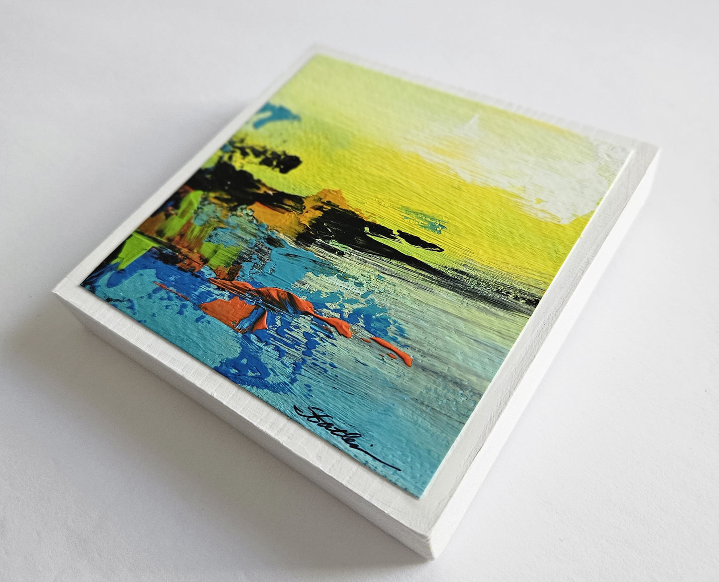 Abstract on Wood Block #7 Posters, Prints, & Visual Artwork Wood_block_7_side Gatlin Galleries Store
