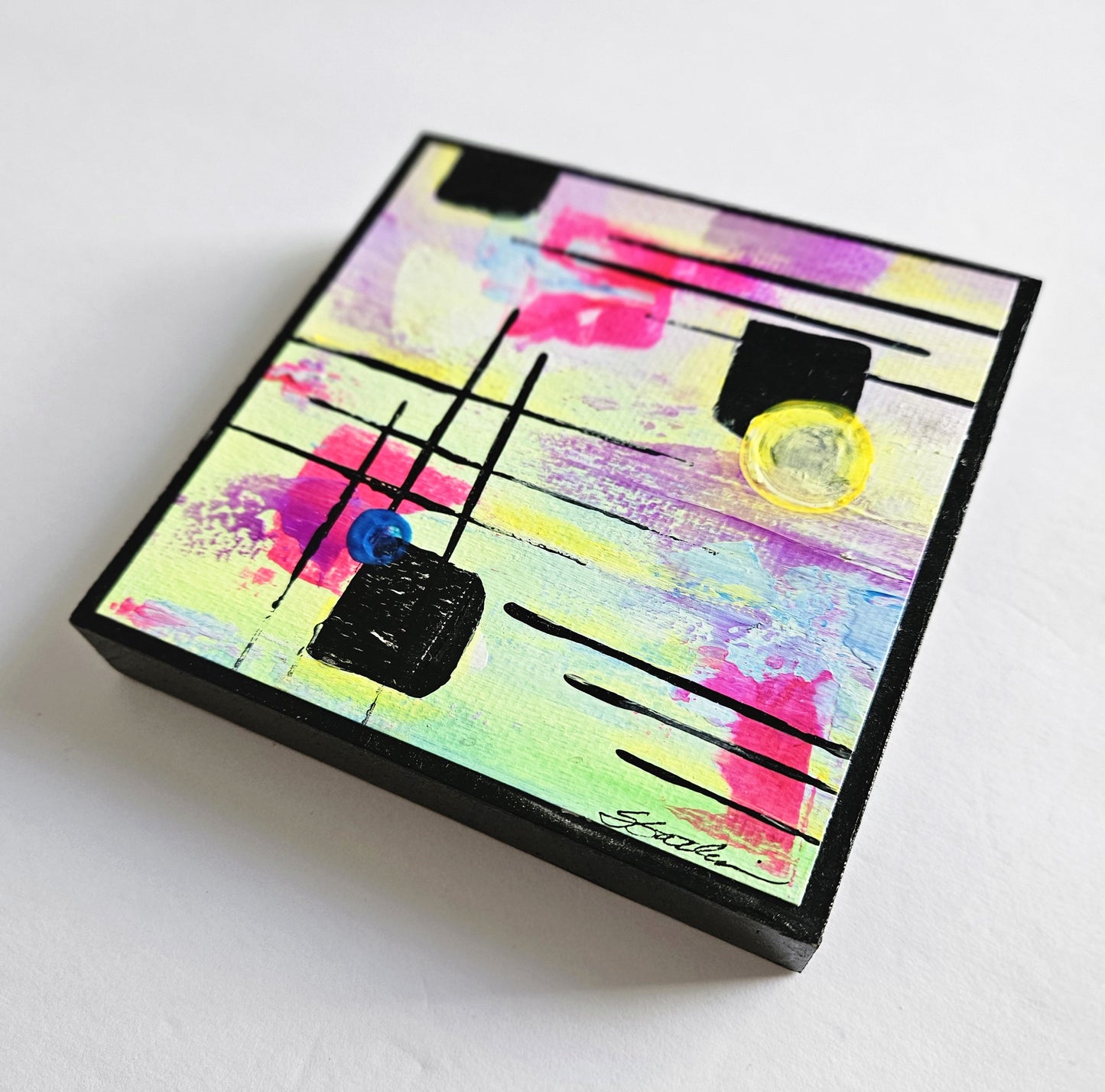 Abstract on Wood Block #10 Posters, Prints, & Visual Artwork Woodblock10side Gatlin Galleries Store
