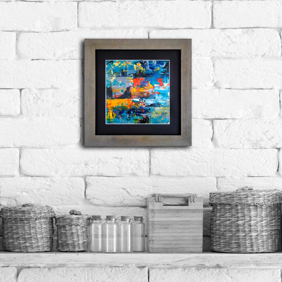 AZ9Patch Framed Basket_Wall Gatlin Galleries Store
