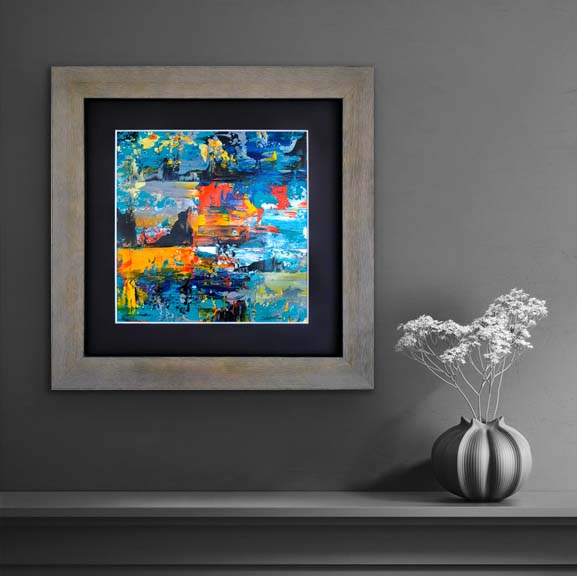 AZ9Patch Framed Blue_Wall_desatjpg Gatlin Galleries Store