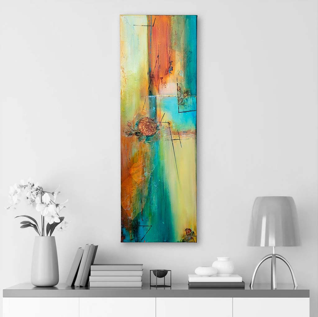 Summer Rose 12x36x1.5 Room3_BW Gatlin Galleries Store