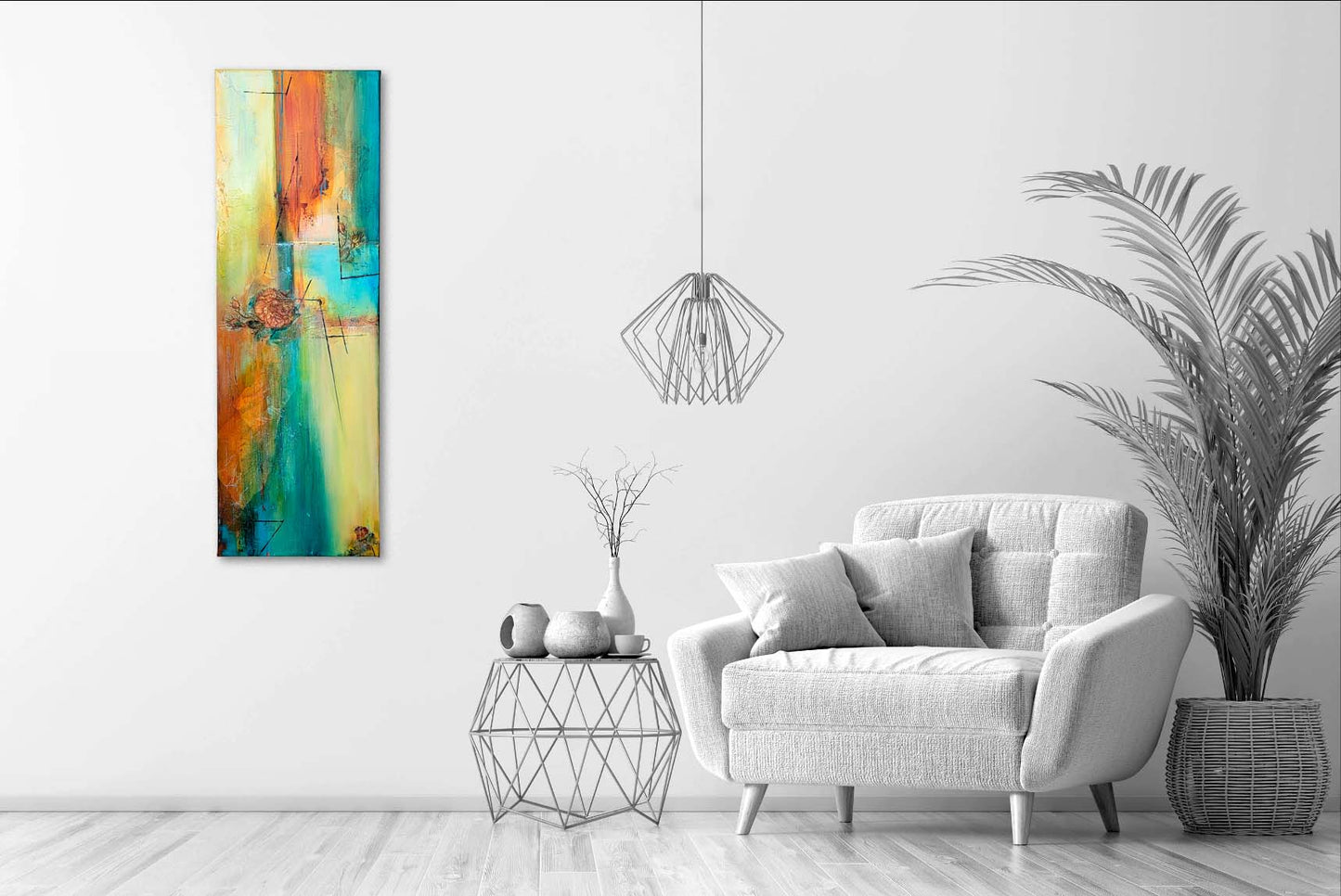 Summer Rose 12x36x1.5 Room_BW Gatlin Galleries Store