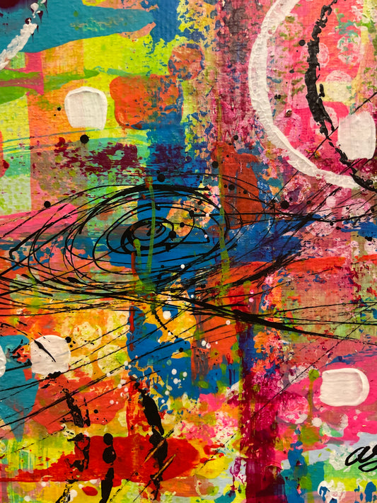 Fluorescent Rush 1.1 8x8x0.75 hollowed wood block 25A14004-9343-45A9-98AF-FEEAF3B1E5D5 Gatlin Galleries Store