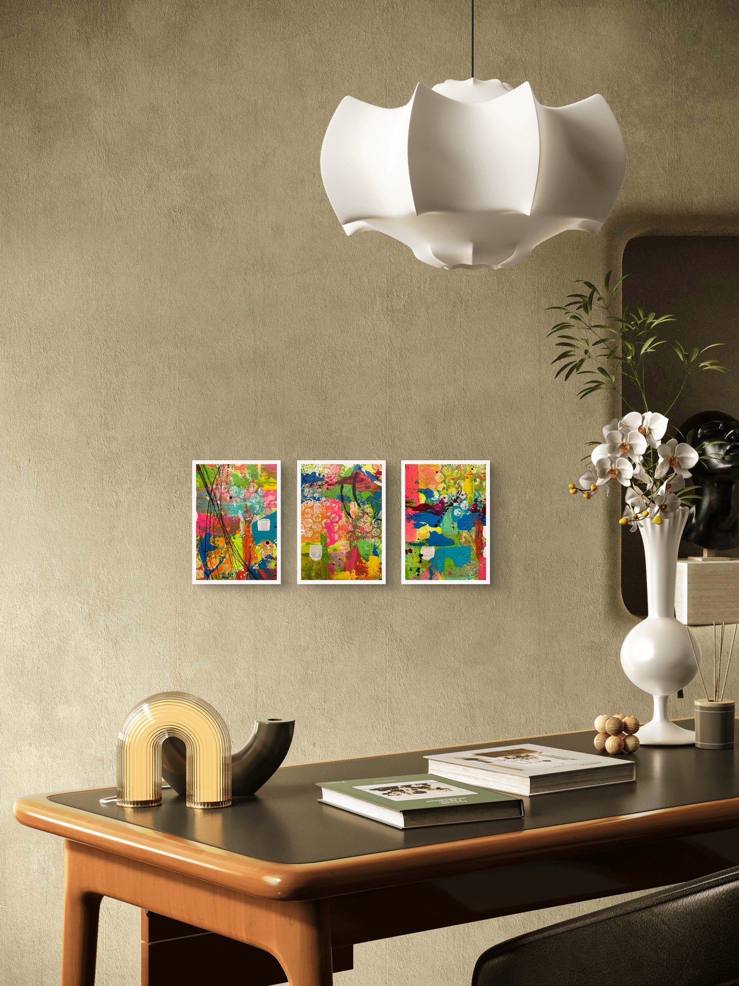 Fluorescent Rush Triptych 2.2