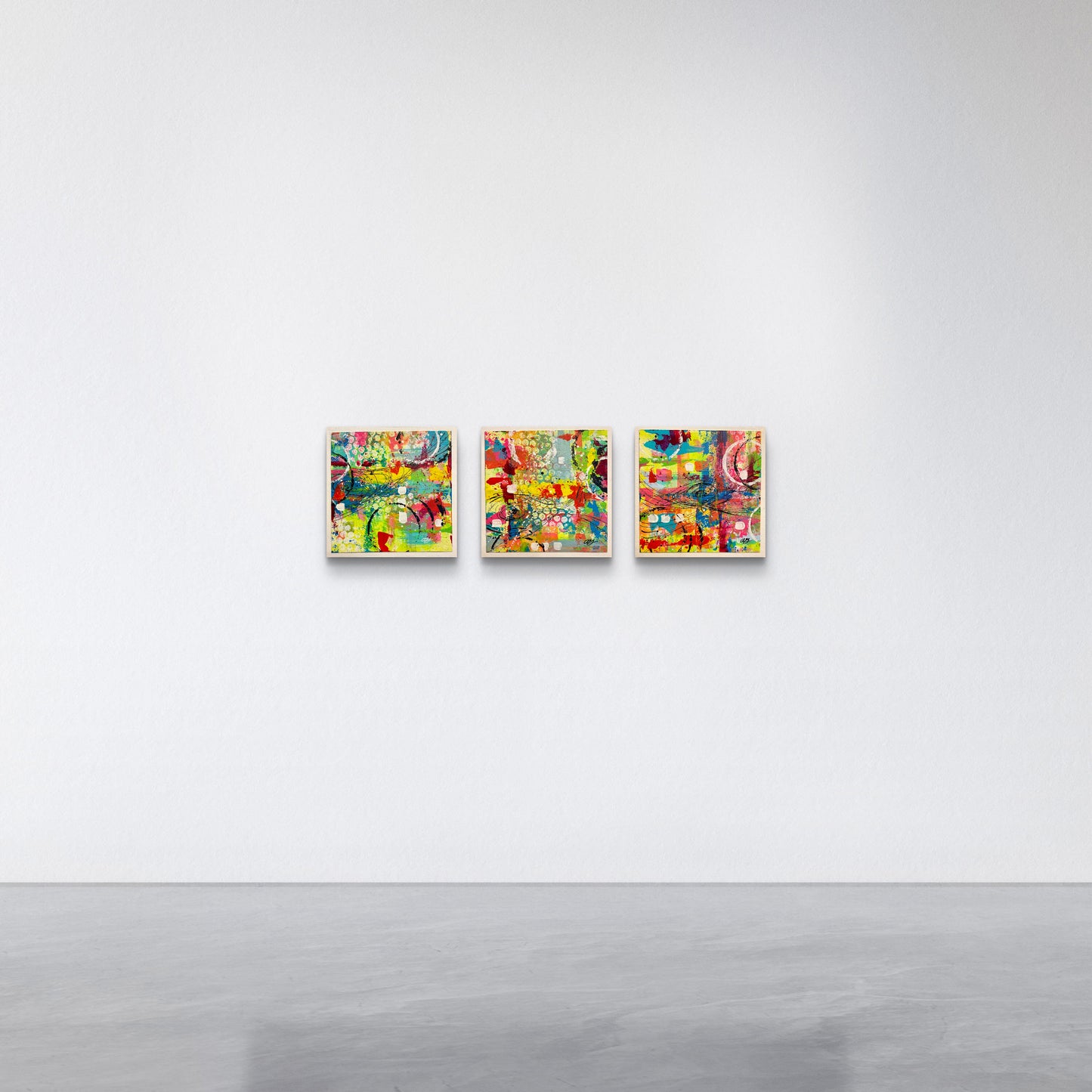 Fluorescent Rush Triptych 1.1