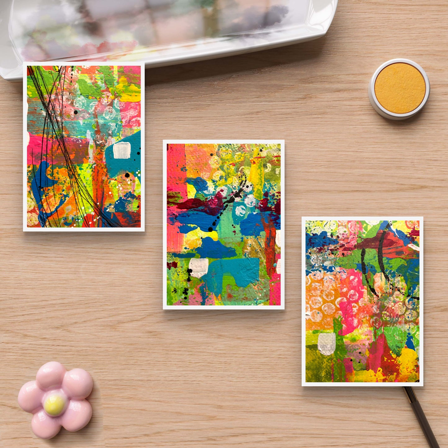 Fluorescent Rush Triptych 2.2