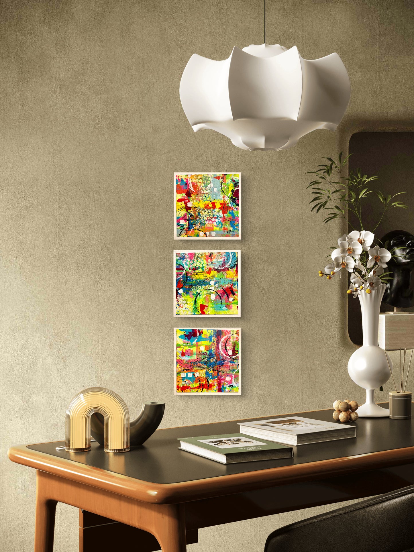 Fluorescent Rush Triptych 1.1