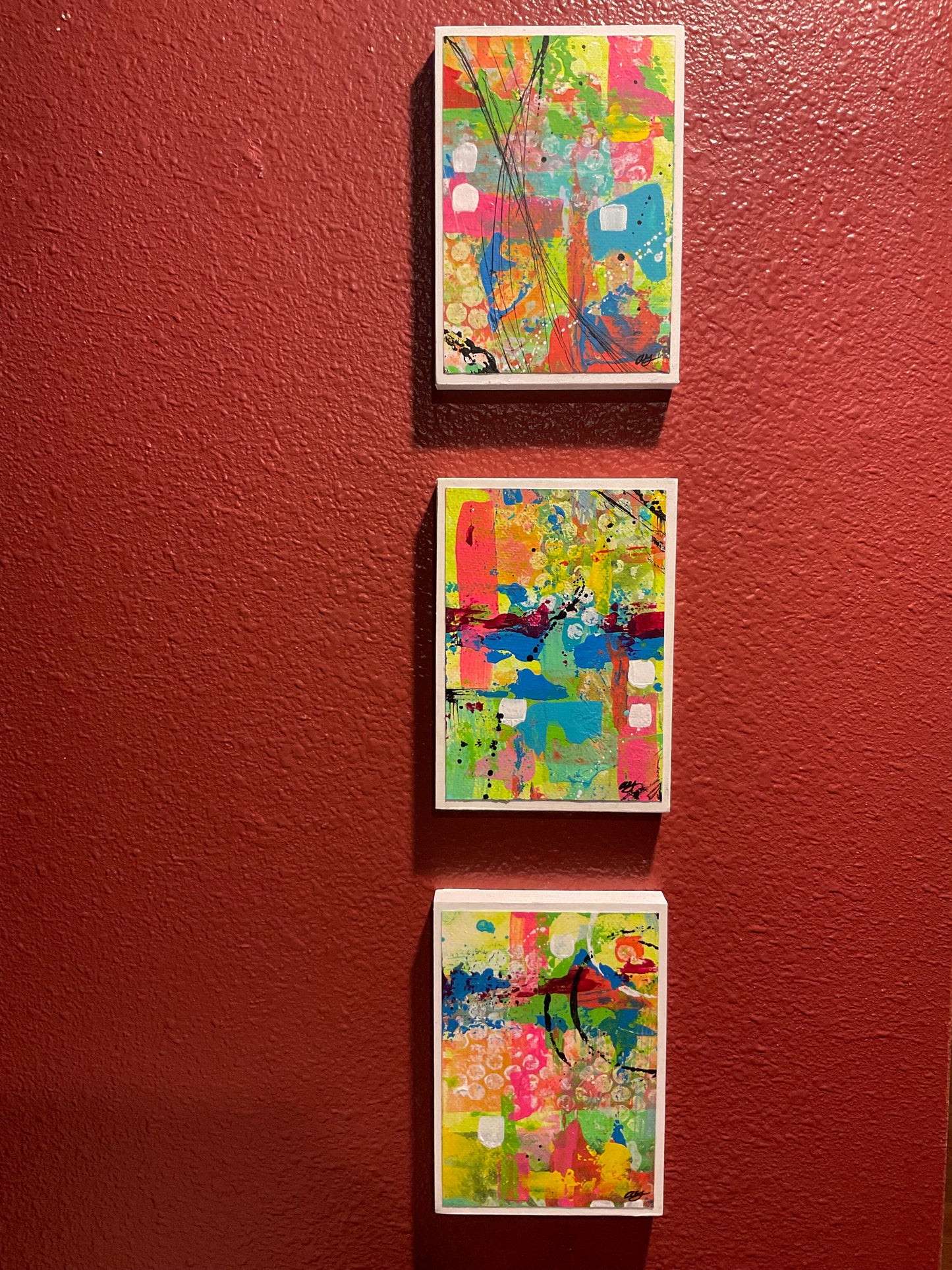 Fluorescent Rush Triptych 2.2